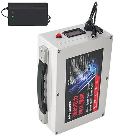 HJGHY 12v,50Ah, Stazione di Alimentazione Portatile 12V 10Ah 15Ah 20Ah 30Ah 40Ah 50Ah 60Ah 80Ah 100Ah Batteria al Litio Ricaricabile ad Alta capacità con Caricabatterie