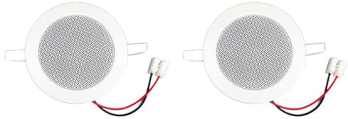 HWIREUIGT 2 altavoces pasivos de techo de 3 pulgadas, 8 ohmios, 6 W, a prueba de humedad, altavoz de techo con calidad de sonido