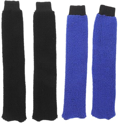 Toyvian 4pcs Knitted Racket Grip Sleeves for Tennis Racket Handle, Microfiber Material with Moisture Wicking and Comfortable Fit, for Practice and Training Use