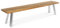 OUTFLEXX Gartenbank, Edelstahl/Teak, 160x40x45cm, A-Gestell, rustikal gebürstet