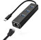 MMOBIEL USB Type C to Ethernet Gigabit Adaptor RJ45 Dongle and 3 ports USB 3.0 Ultra Slim Data Hub compatible with Macbook Mac Pro/mini iMac Surface Pro XPS Notebook PC USB Flash Drives Mobile HDD