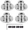 Lot de 4 raccords à bride pour coupleur d’axe d’arbre pour moteurs de modélisme 4 mm