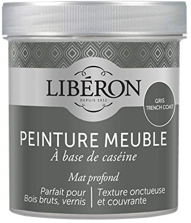 Libéron Peinture meuble à base de caséine, Gris Trench Coat, 500 ML