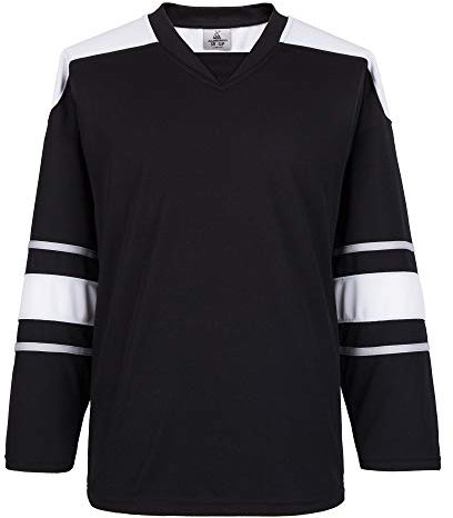 EALER H900 Series Ice Hockey League Team Color Blank Practice Jersey, E062#black, XX-Large