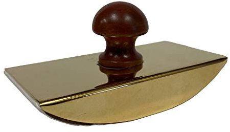 Schreibunterlage aus Messing mit Holzgriff, antiker Vintage-Stil, Schreibzubehör