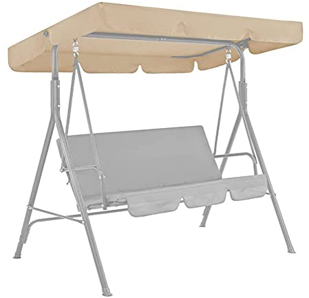 GNCCI Ersatzdach Hollywoodschaukel Universal,Sonnendach für Hollywoodschaukel 2 a 3 sitzer Wasserdicht Anti-UV Hollywoodschaukel Ersatz Dachplane Gartenschaukel Schaukel Dach