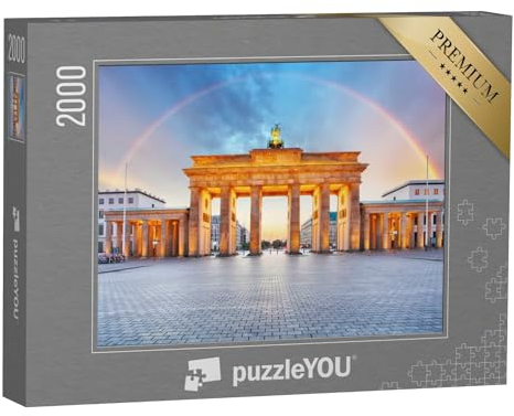 puzzleYOU: Puzzle 2000 Teile „Berlin: Brandenburger Tor mit Regenbogen“ – aus der Puzzle-Kollektion Brandenburger Tor