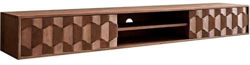 DELIFE TV-Board Fevo Akazie Braun 200 cm 2 Türen schwebend Lowboard