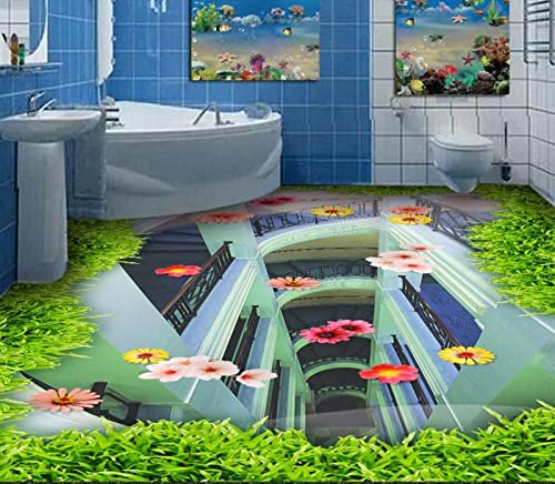 Fototapete Tapete Tapeten Für Wohnzimmer Pvc Boden Fototapete Glas Vinyl Selbstklebende Tapete Wohnzimmer Schlafzimmer Badezimmer Fototapete 3D-Bodenbelag, 300 X 210 Cm 3D Wandtattoo Wandsticker Wan