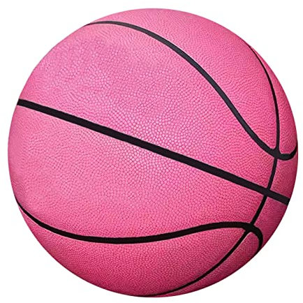 MINDCOLLISION Taglia 5, 6, 7 Basket, Resistente all'Usura in Pelle PU, buona Presa, Regalo di Compleanno. Adatto per Uso Interno e Esterno, Basket specifico per Donne.,Rosa,Number 7