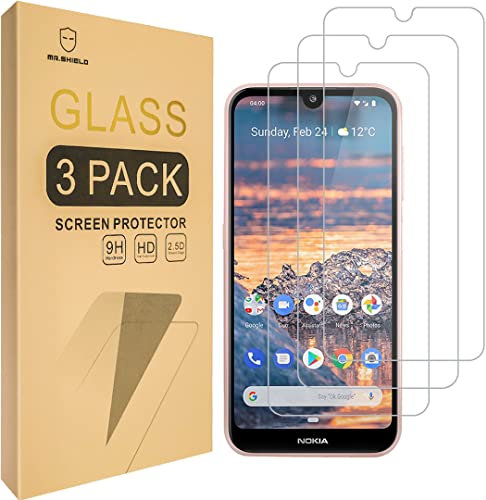Mr.Shield Protector de Pantalla para Nokia 4.2 Cristal Vidrio Templado [3 Piezas] [9H Dureza] Anti-Arañazos