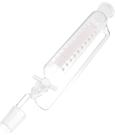 ULTECHNOVO Scheidetrichter Laborgeräte Tropftrichter Zubehör Für Laborexperimente Zylindrischer Trichterabscheider Zylindrische Trichter Destilliergerät Brenner Glas Ptfe