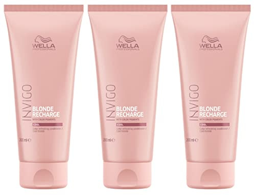 3er Blonde Recharge Cool Conditioner Invigo Wella Professionals Farbaufrischer je 250 ml = 500 ml
