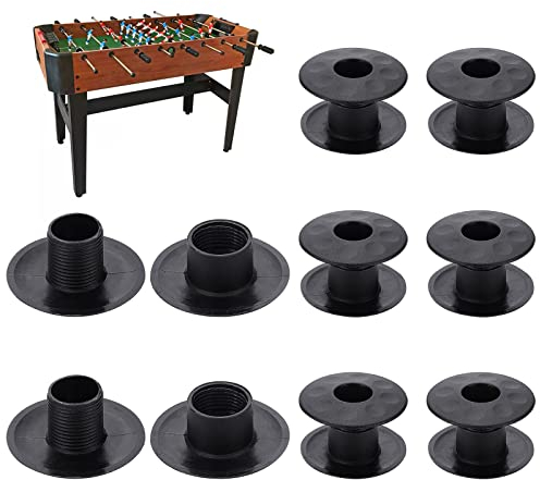 BENECREAT 8 Satz Tischfussballbuchsen, Schwarze Fußballlagerstangen Für Standard-Kickertische Kicker-Ersatzteile, 2 Stück/Set