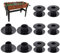 BENECREAT 8 Satz Tischfussballbuchsen, Schwarze Fußballlagerstangen Für Standard-Kickertische Kicker-Ersatzteile, 2 Stück/Set