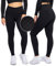 Snocks Gerippte High Waist Leggings Damen – Nahtloses Design, Blickdicht & Elastisch – Sportleggins lang für Alltag & Training, Yoga Hose oder Laufhose – Größe M