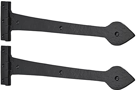 PERRY 390mm Antique Tudor Tee Hinges - Black