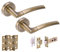 HANDLEZONE® Neemo Internal Door Handle Latch Pack, Complete with Lever On Rose Handles, Latch, Ball Bearing Hinges - Antique Bronze