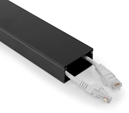 Cable Management | Ducting | 1 Piece | Maximum Cable Thickness: 25 mm | Aluminium | Black