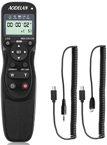 Aodelan Télécommande pour appareil photo avec zoomer, minuterie filaire compatible avec Sony A7, A7 III, A7R, A7R II, A7R III, A7R IV, A7s, A99 II, A5000, A5100, A6000, A6100, A6300, A6400, A65000.