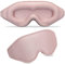 3D-konturierte Schlafmaske für Damen und Herren, effektive lichtblockierende Augenmaske, zum Schlafen, weiche Augenbinde mit verstellbarem Riemen (Rosa)