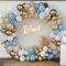 Luftballon Girlande Blau Gold, 113 Stück Doppelt Blau Weiß und Gold Party Deko Ballon Girlande Geburtstag Blau Sand Weiß Ballons für Junge Männer Geburtstag, Hochzeit, Babyparty, Gender Reveal Party