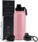 SOLARA 1l Water Bottle | Stainless Steel Water Bottle with Straw | Insulated Water Bottles | Drinking Bottles for Adults | Metal Water Bottle with Straw and Sports Lid | 32oz | Angel Pink