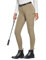 FitsT4 Sports Damen Winterreitleggings Fleece-Reithose Silikon Vollbesatz Reithose mit Reißverschluss-Taschen und Gürtelschlaufen,Braun,XL