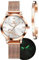 OLEVS Montres pour Femmes Or Rose Montres pour Femmes à Quartz Japonais tanche en Acier Inoxydable Casual Ladies Watch
