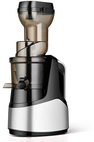 CFITANK Zitruspressen mit langsamem Kauen, Kaltpressmaschine mit reiner Saftpresse, groß, für Gemüse und Obst, Umkehrfunktion (Silber)