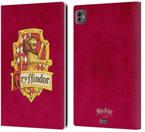 Head Case Designs Officially Licensed Harry Potter Gryffindor Crest Sorcerer's Stone I Leather Wallet Case Compatible With Apple iPad Pro 11 M4/M5 2024/2025