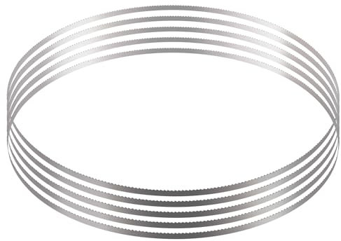 VEVOR Lot de 5 lames de scie à ruban en acier au carbone, emballées dans du papier antirouille, adaptées aux machines de scie à os commerciales, 209 x 1,6 x 0,1 cm