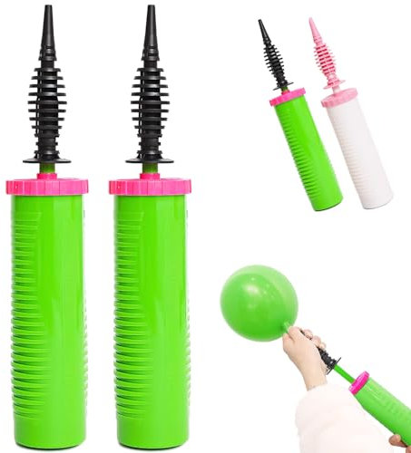 2 Pack Ballonpumpe Hand Hand Inflator, Luftpumpe Ballons Blower Pump geeignet für Ballonbogen Kit Party Dekoration Ballons Ballongirlande Folie & Konfetti Ballon, Grün