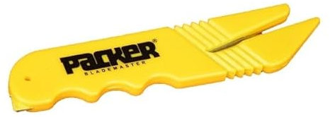 Blademaster Safety Cutter (Pack of 5), Enclosed Blade with Blunted Carton Opener, Yellow Handle with Clip Perfect for Warehousing, Packing.