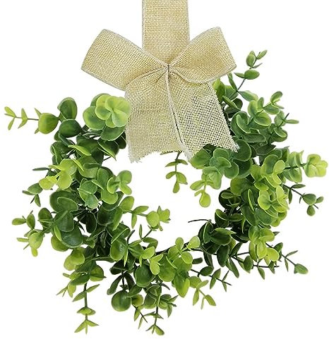 Blausky Weihnachtskranz Türkranz Künstlicher Weihnachtskranz Hängekranz mit Schleifen Weihnachtskranz Deko,Adventskranz Selber Basteln,Dekokranz für Innen und Außen,Kranz Weihnachten,Jute