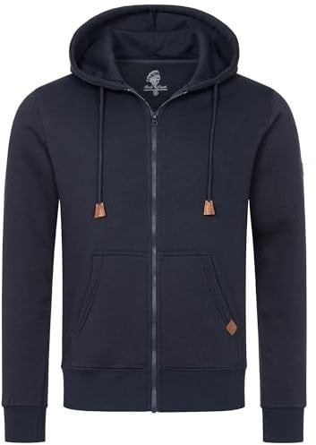 Rock Creek Herren Kapuzenpullover mit Reißverschluss Pullover Hoodie Kapuzenjacke Sweatshirt Kapuzensweatjacke Kapuzenpulli H-392 Navy XL