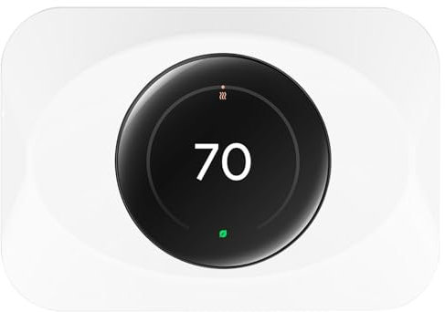 BAOKZZOM Nest Thermostat Wall Plate Cover Compatible with Google Nest Learning Thermostat (4th Gen), Practical Nest Thermostat Trim Kit, Nest Learning Thermostat 4 Accessory, Snap fit Design, White