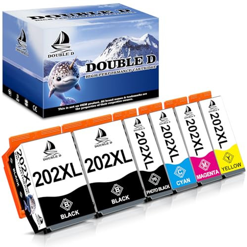 DOUBLE D 202XL Multipack für Epson 202XL kompatibel mit Epson XP-6000 XP-6005 XP-6100 XP-6105