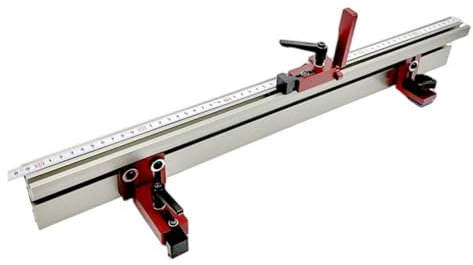 Digitaler Messschieber, Aluminiumprofil-Zaun-Kit, Holzbearbeitung, T-Schienen, verschiebbare Halterungen mit Zaunverbinder und Schienenstopper for Fräs-/Sägetisch,Druckbeständig und Stoßfest(800mm Se