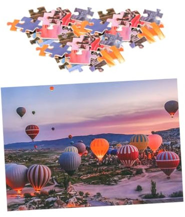 Abaodam 1 Satz Heißluftballon-Puzzle wasserballon Puzzle für Erwachsene Kinder kommerziell Würfel one Piece Jigsaw Buntes - Spielzeug Papier
