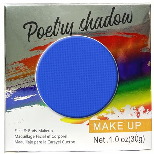 Maquillaje Facial y Corporal Profesional | Pintura de Color Profesional | Pintura Facial para Niños, Adultos, Disfraces, Festivales, Halloween 30G (Azul)