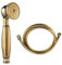 Wuyangcun Soffione doccia a mano in ottone antico con tubo dorato stile telefono retrò 19 x 5,2 x 4,6 cm