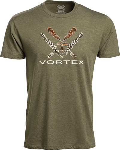 Vortex Optics Men's Turkey Core Logo Short Sleeve T-Shirts (US, Alpha, XX-Large, Regular, Regular, Military Heather)