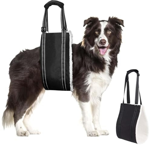 MHwan Tragehilfe Hund, Einstellbare Hunde Tragehilfe für die Unterstützung Von Behinderten und Älteren Hunden, um Sicherheitsunterstützung für Kleine, Mittlere und Große Hunde zu Unterstützen (XL)