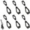 Fhioevt Lot de 6 Porte Gants de Travail Pinces à Gants Grabber Clip Attache Porte-gant Multifonctionnelle Clip de Gant Protection Pince à gants pour tactique Jardin Clé Casque Serviette (Noir)