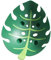 Alipis Plateau en plastique feuille de tortue plateau en feuille de palmier Serviant des plateaux pour la fête plateaux de service décor de feuilles de palmier Vert Réutilisable
