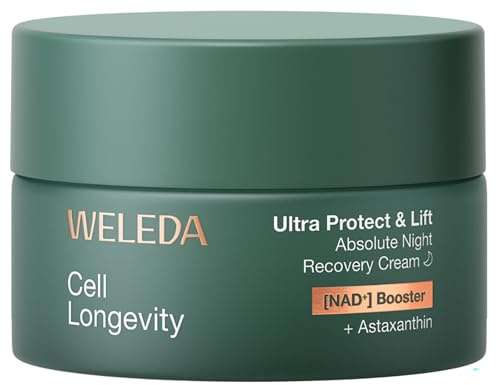 WELEDA Cell Longevity Ultra Protect & Lift Absolute Night Cream 50ml | Nachtpflege Nachtcreme mit [NAD⁺] Booster & Astaxanthin schützt vor Hautalterung & strafft (Naturkosmetik, vegan)