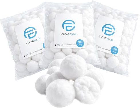 what the shop Poolfilterbälle 700 g – Filter Balls für Poolfilteranlage – Sandfilter-Alternative – Ø ca. 5 cm – Filtermaterial aus 100% Polyethylen für sauberes Poolwasser (3, Weiß)