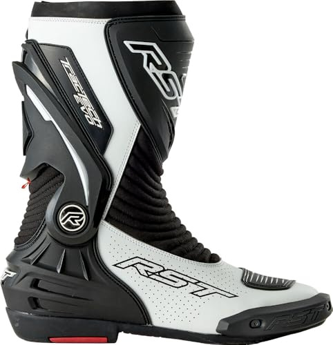 RST Tractech Evo D3O perforierte Motorrad Stiefel, schwarz/weiß, 46