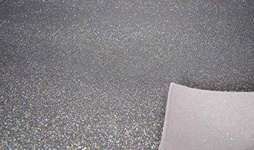 FABRICS-CITY SILBER EVA MOOSGUMMI GLITTER BASTELSTOFF 2MM STOFF STOFFE, 4000
